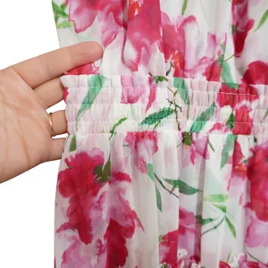 MISA Los Angeles Size Medium Pink Floral‎ Ruffle Mini Dress Smocked Waist Girly thumbnail 12