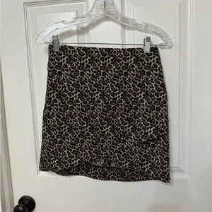 Sezane | Sézane | Jupe Calvi / Calvi Mini Skirt | Leopard Marron Dore | Fr Sz 38 thumbnail 2