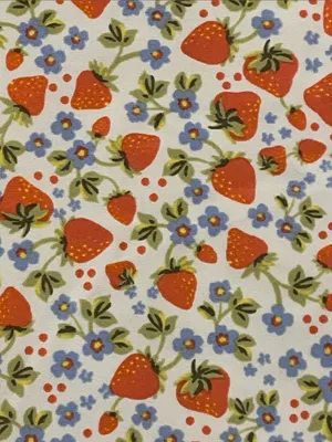 Aerie Real Good Strawberry Floral Bandeau Swimsuit Gingham Tie Women's M thumbnail 3