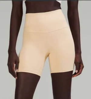 Lululemon Align Highrise Short 6" Double Lined Nulu Size 8🥂 Prosecco thumbnail 1
