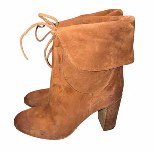 NEW Free People Brown Distressed Suede Mila Heel Boot size 39 thumbnail 5