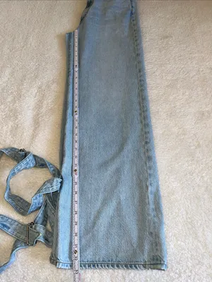AGOLDE Cinched Hem Loose Taper Jeans Light Wash‎ Size 27 thumbnail 6