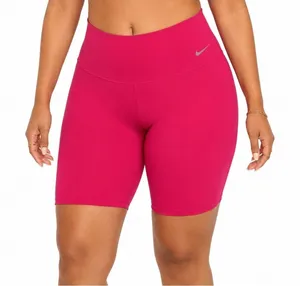 Nike Womens Zenvy Gentle-Support High-Waisted 8" Biker Shorts Pink DQ6003-666 XS thumbnail 1