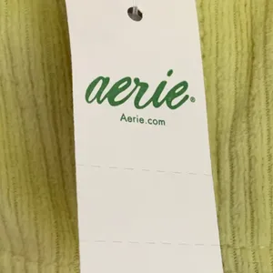 NWT Aerie Corduroy Ribbed Zip‎ Up Bomber Jacket in Neon Green thumbnail 6