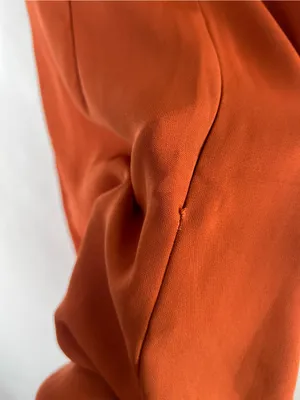ASOS Twist & Drape Midi Dress in Rust Orange thumbnail 7