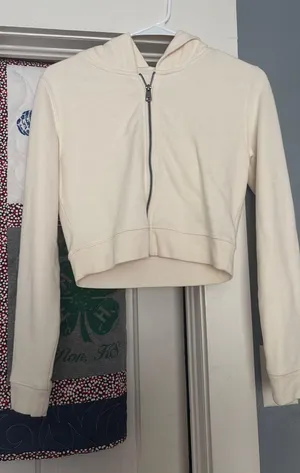 Cropper American eagle jacket. Cream/yellow color thumbnail 1