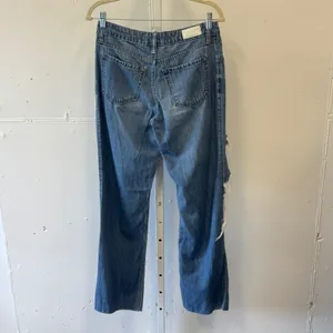 Hollister Low-Rise Dad Jean 5L W27 L33 Blue Distressed Denim 100% Cotton thumbnail 2