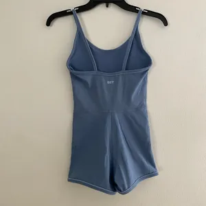 SET Active FormCloud Blue Shortysuit Romper XS Scoop Neck Athleisure thumbnail 3