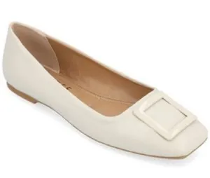 Journee Collection Women's Zimia Buckle Square Toe Ballet Flats- Size 9 thumbnail 1