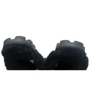 UGG Coquette Women’s Black Suede Shearling 9 Lined Slip-On Slippers US thumbnail 4