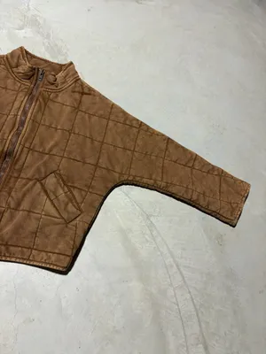 Free people dolman Quilted knit coconut Brown Zip-Front Jacket XS thumbnail 5