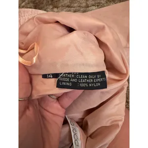 NWT Vintage Pia Rucci Pastel Pink Genuine Suede Leather Midi Skirt Boho A Line thumbnail 9