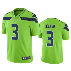 Nike NFL Seattle Seahawks Jersey Women's Small‎ V-Neck Superbowl Neon Green Navy thumbnail 4
