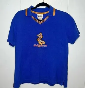 Vintage Walt Disney World Size Medium Tigger Winnie The Pooh Embroidered Polo thumbnail 1