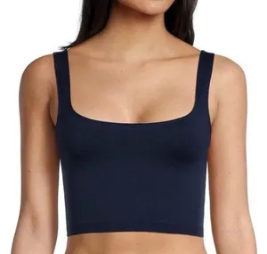 NWT Free People Navy Blue Crop Top Tank Medium/Large thumbnail 1