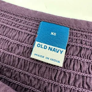 Old Navy Dress Womens XS Purple Tiered Smocked Yoke Mini Long Sleeve Peasant NWT thumbnail 5