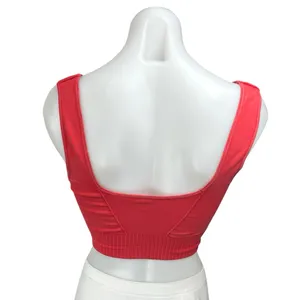 Free People Red Sleeveless Yoga Workout Tank Cropped Athletic Sports Bra Top S thumbnail 2