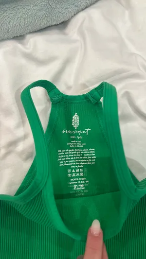 Free people movement green tank top racer back thumbnail 4
