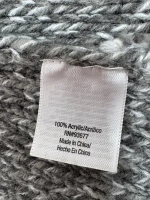 St. John's Bay Stripe Colorblock Shawl Collar Belted Cardigan Sweater Grey White thumbnail 10