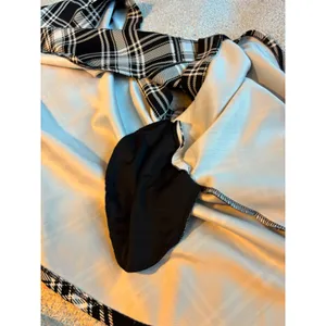 Hot Topic Black White Plaid O-Ring Zipper Skater Skirt XL thumbnail 6