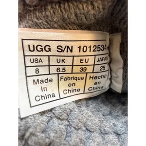 UGG Shaina Sweater Knit Cuff Boots Gray Suede Women's 8 1012534 thumbnail 9