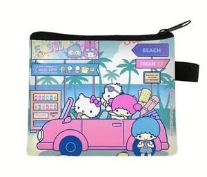 Cute Retro Cartoon Coin Purse, Zipper Closure thumbnail 3