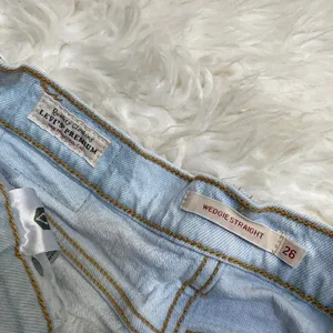 Levi'S Light Blue Wedgie Straight Shorts Distressed Frayed Hem High Waist Y2k thumbnail 3