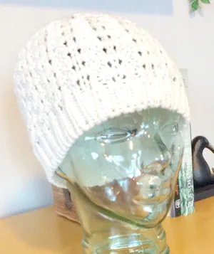 GAP Woven Cream & Gold Beanie thumbnail 1