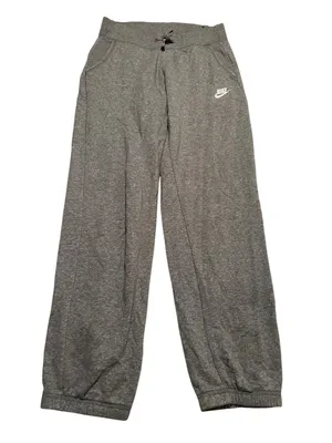 Nike Women's Size XS Sweatpants Joggers Light Heather Gray White Mid-Rise Cotton thumbnail 1