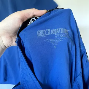 Grey's Anatomy by Barco blue scrubs set workwear pockets women's size medium thumbnail 10