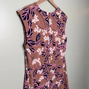 NWT Ann Taylor Factory Sheath Floral Midi Dress Brown Pink Black Size 10 Petite thumbnail 4