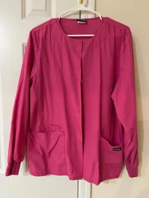 Cherokee medical scrub jacket size small .Used good condition. Only wear noted on front pocket. thumbnail 1