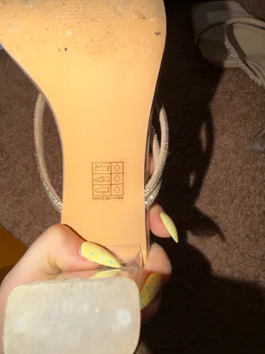 Sparkly Nude Heels Tan Size 8 thumbnail 4
