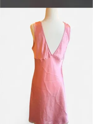 vintage Victoria’s Secret Pink Satin Slip Dress thumbnail 5