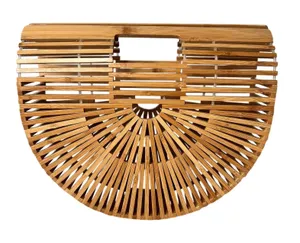 Bamboo Natural Half Moon Handbag thumbnail 1