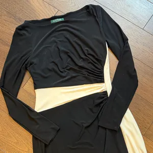 Ralph Lauren Black and White Long Sleeve Dress Size 4 C5-042 thumbnail 4