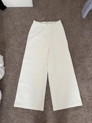 French Connection Cream Wide-Leg Women's Pants thumbnail 2