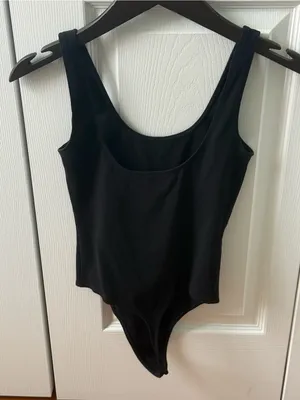 Aritzia Wilfred Free Tank Bodysuit in Black thumbnail 3