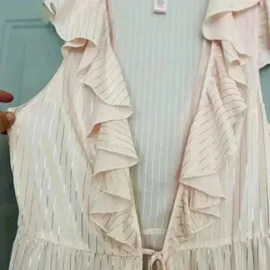 Victoria's Secret raffle kimono soft pink and rose gold color NNT BEAUTIFUL IN PERSON thumbnail 9