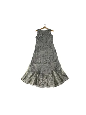 Vintage Y2K Dressbarn Paisley Midi Dress 8 Whimsigoth Fairy Grunge Boho V Neck thumbnail 7