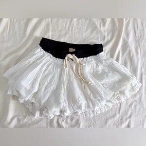 Free people white walk my way mini skirt nwot Xs thumbnail 2