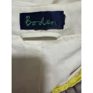 Boden Artisan‎ Cream Coat W/Gray Bobble Buttons & Kiwi Trim Women's Size L/XL thumbnail 12