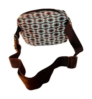 SHOWMAN AZTEC NYLON BELT BAG - GRAY/BROWN/BLUE Fanny Pack thumbnail 1