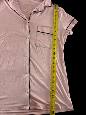 Women’s Pink Short Sleeve Tommy John Pajama Set with Contrast Piping thumbnail 11