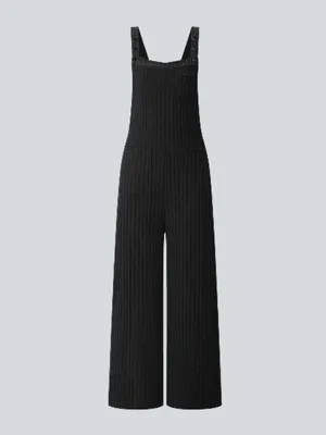 Halara | NWT Ribbed Knit Pockets Casual Overalls | Size thumbnail 4