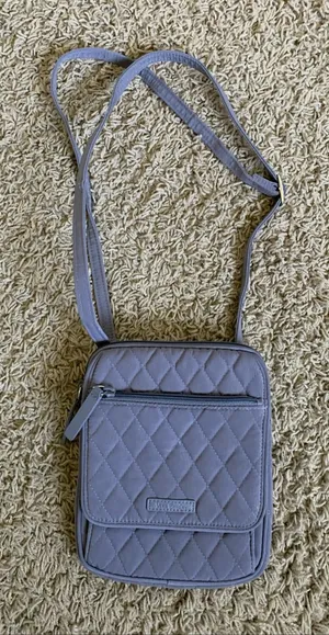 Vera Bradley gray quilted crossbody 6”x8” bag thumbnail 1
