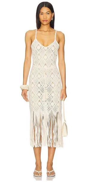 L’agence Haleigh Crochet Cover-Up Dress M thumbnail 3