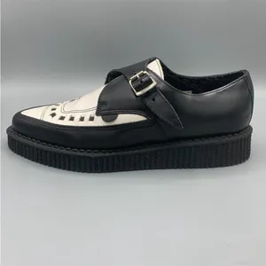 Underground Originals Black & White Creepers in Leather Size 5- FL-SH-057 thumbnail 2