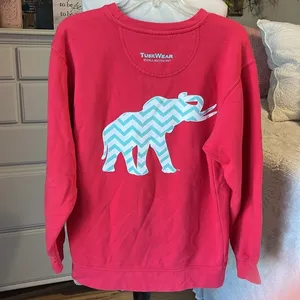 Comfort Colors University of Alabama Tusk Wear Red Elephant Sweatshirt thumbnail 1