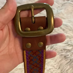 Lucky Brand Brown and Purple Embroidered Belt size S (30) excellent condition thumbnail 8